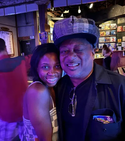 Kermit Ruffins et al. posing for a picture