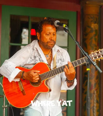 a person playing a guitar