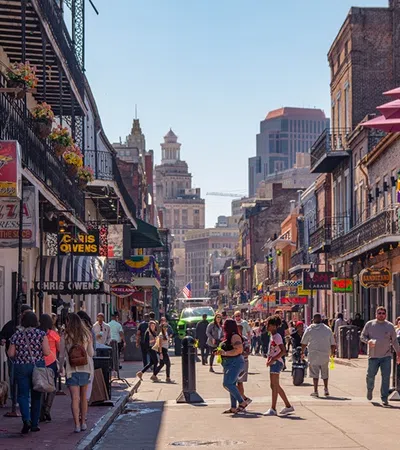 people walking in a city