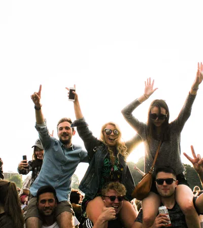 a crowd of people