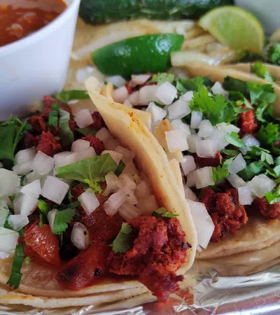 a plate of tacos