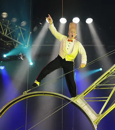 a person on a rope