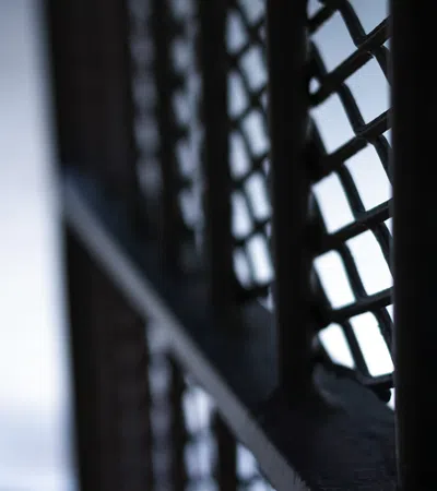 a close-up of a chain link fence
