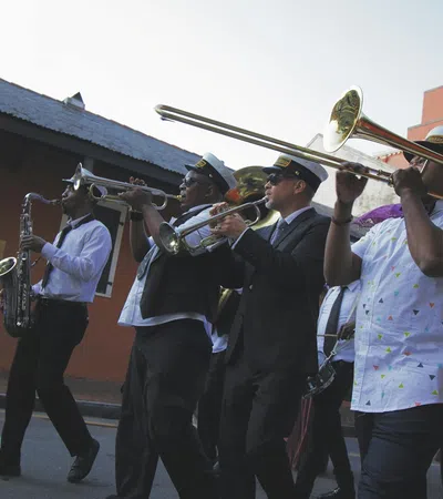a group of people playing instruments