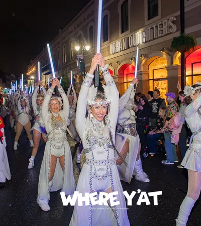 The Intergalactic Krewe of Chewbacchus will parade through the Bywater, Faubourg Marigny, and French Quarter on Saturday, January 24, 2026, celebrating its fifteenth season with a theme that feels both timely and timeless: “Rebellions Are Built on Hope.” In true Star Wars-inspired fashion. #chewbacchus2026 #rebellionsarebuiltonhope #whereyatmagazine2026 #whereyatnola2026