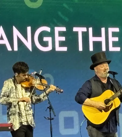 a group of people playing instruments