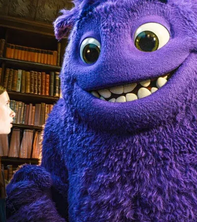 a person wearing a purple garment