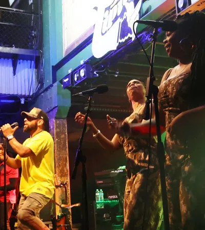 a group of people playing instruments