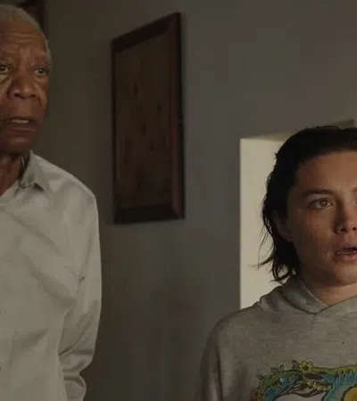 a man and a woman in a room