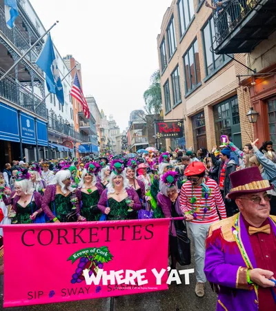 a large group of people marching