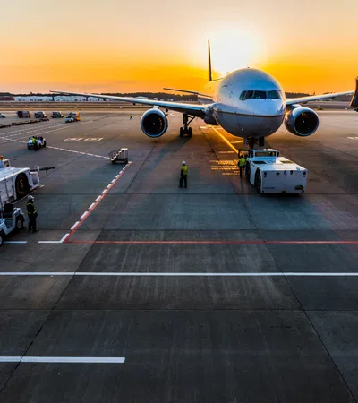 an airplane is being prepared for a flight