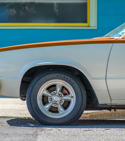 a car parked on the side of the road