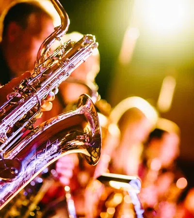 a person playing a saxophone