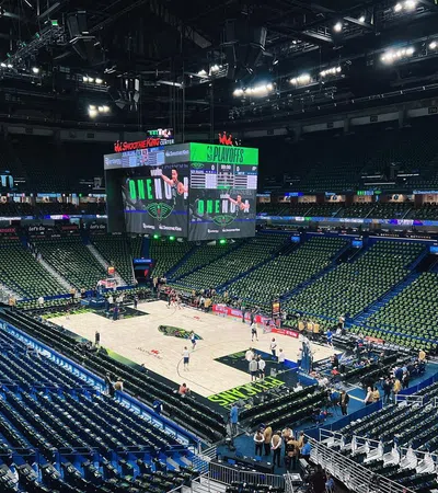 a large arena with a large crowd