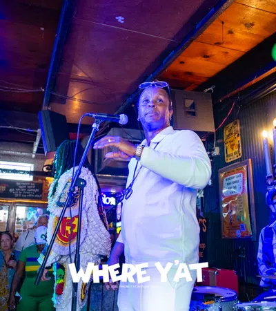 a person holding a microphone