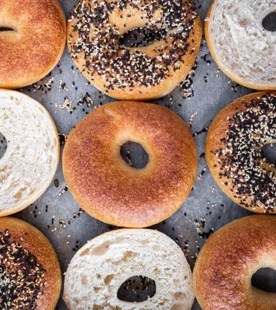 a group of donuts