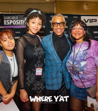 Giancarlo Esposito et al. posing for a photo