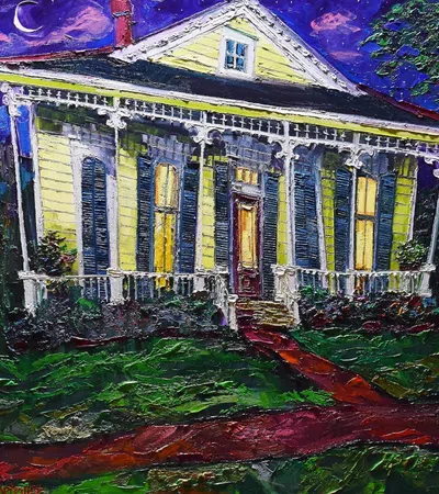 a painting of a house