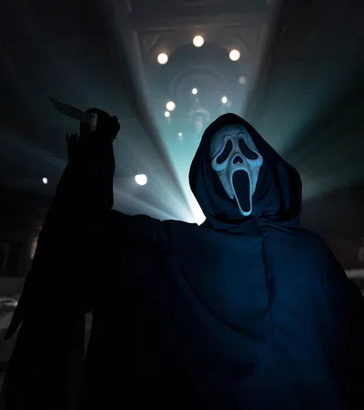 a person wearing a mask