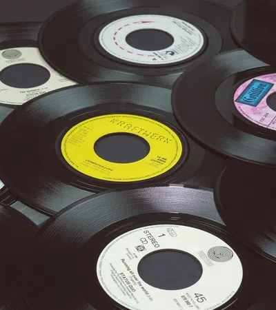 a pile of cd cases