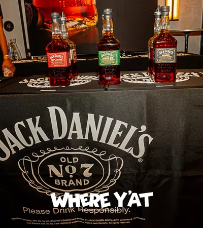 a table with bottles of alcohol on it