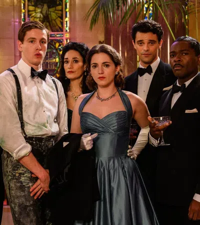 Reece Shearsmith, Ruth Wilson, David Oyelowo et al. posing for a photo