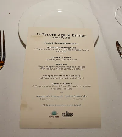 Agave Week with Top Taco El Tesoro Agave Dinner