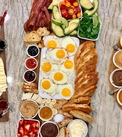 a table full of food