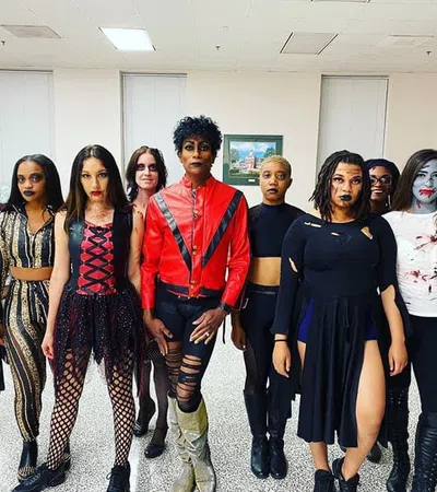 a group of people posing for a photo