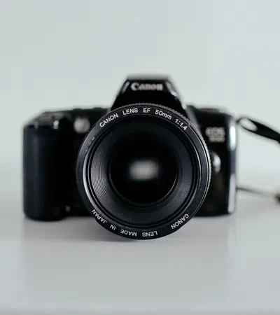 a camera with a lens