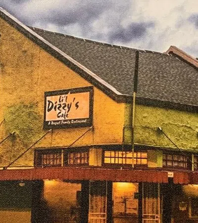 a building with a sign on it