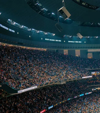 a stadium filled with people