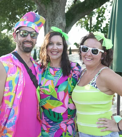 a group of people wearing clothing