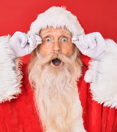 a person in a santa suit