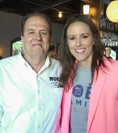 a man and woman posing for a picture
