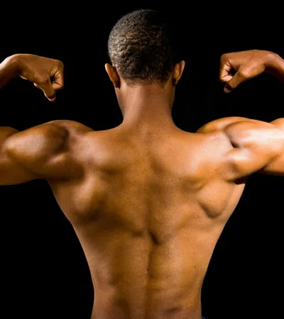 a person flexing the muscles