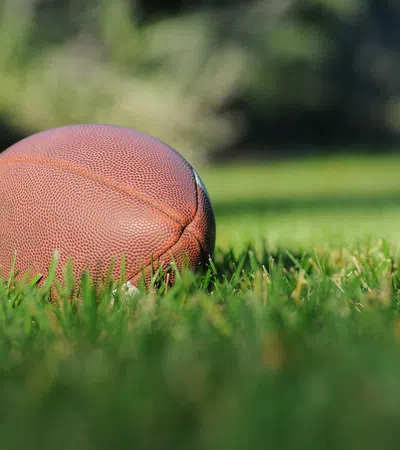 a red ball on grass