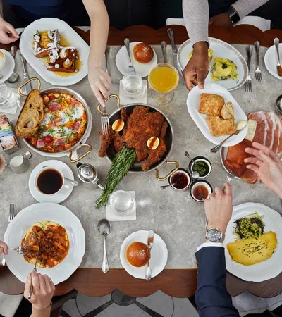 people eating at a table