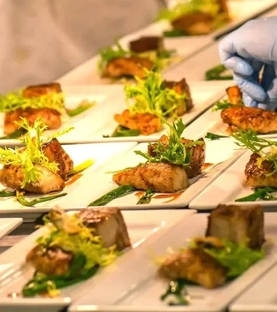 a table full of food