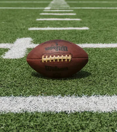 a football on a football field