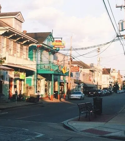 a street with buildings on either side