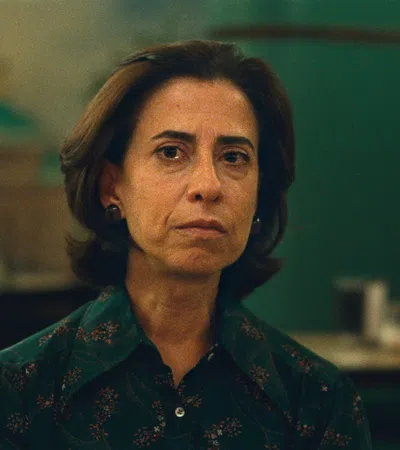 Fernanda Torres in a blue shirt