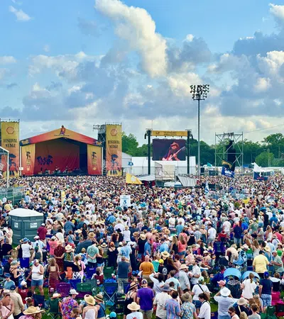 a large crowd of people at a concert