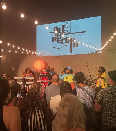 a group of people on a stage