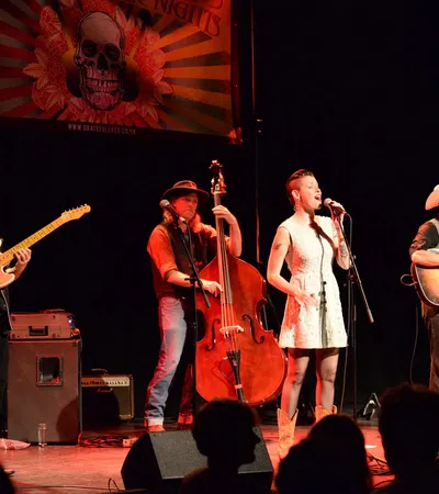 a group of people on a stage