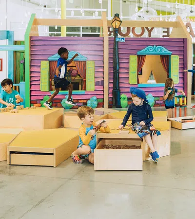kids playing on blocks