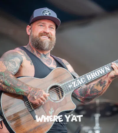 Zac Brown playing a guitar