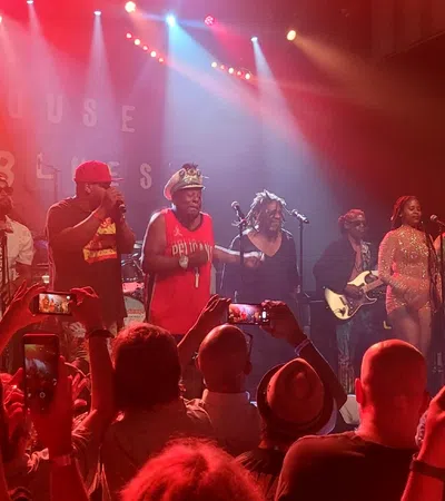 a group of people on a stage