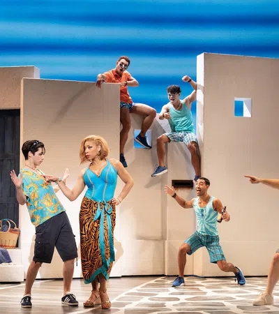 a group of people jumping in the air