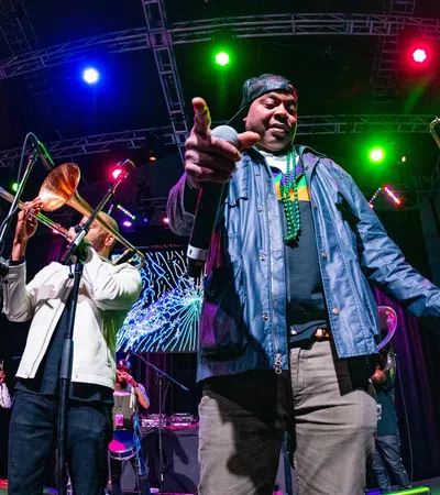 a group of people on a stage